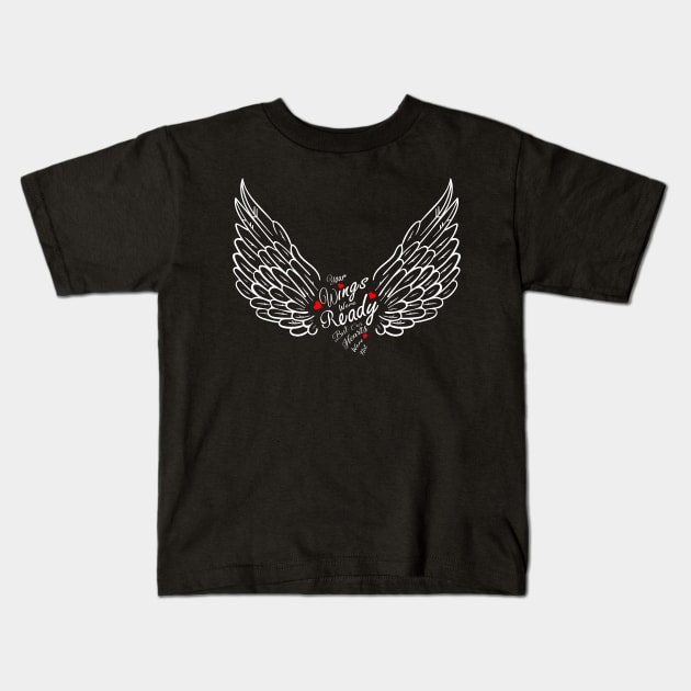 Quote Sport Wings Ready Kids T-Shirt by Socity Shop